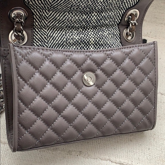 Studded Rebecca Minkoff flap chain bag, grey - Picture 6 of 9